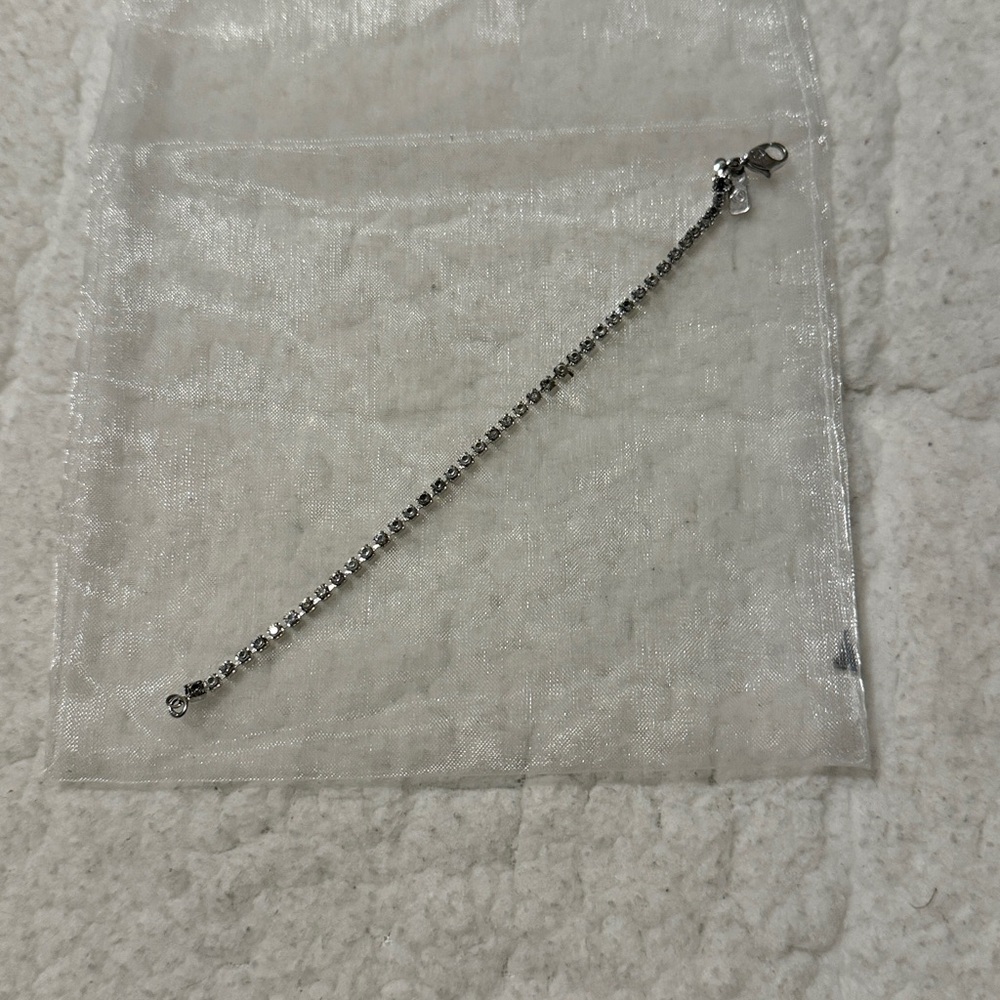 Swarovski Sterling Silver Crystal Tennis Bracelet 6.5”